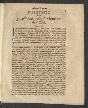 Disputatio De Iure Naturali, Gentium & Civili.