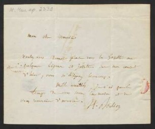 Brief an Maurice Schlesinger : o.D.