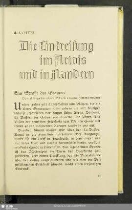 3. Kapitel. Die Einkreisung im Artois und in Flandern