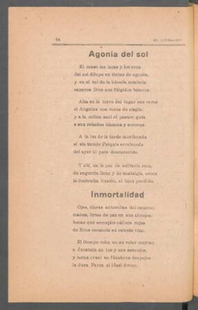 Agonía del sol