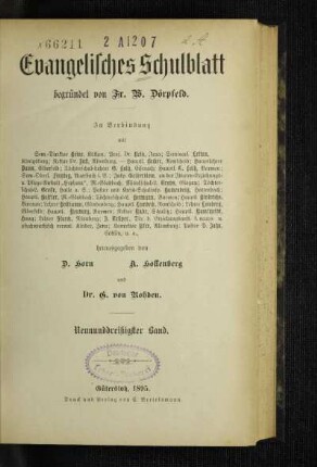 39: Evangelisches Schulblatt - 39.1895