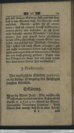 3. Praeservativ. Vor vorsetzlichen Sünden praeserviret die fleißige Erwegung des künfftigen jüngsten Gerichts