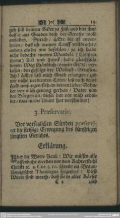 3. Praeservativ. Vor vorsetzlichen Sünden praeserviret die fleißige Erwegung des künfftigen jüngsten Gerichts