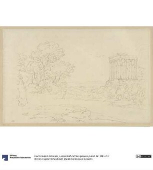 Landschaft mit Tempelruine