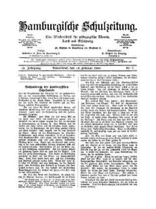 Verhandlung der hamburgischen Schulsynode