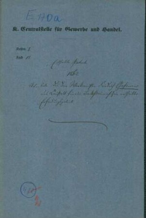 Patent des Werkmeisters Friedrich Gesswein aus Cannstatt für eine Backsteinmaschine