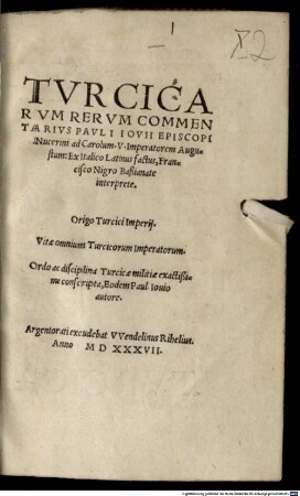 Turcicarum rerum commentarius