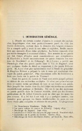 Phonologie des Patois du Canton de Vaud : Dissertation de l'université de Leipsick