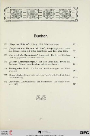 Bücher (Nr. 570-576)
