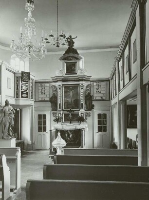 Obercrinitz, Evangelische Sankt Johanneskirche, Inneres, Blick nach Osten