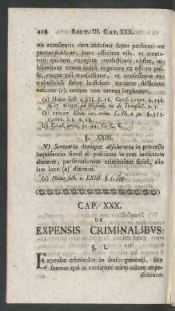Cap. XXX. De Expensis Criminalibus