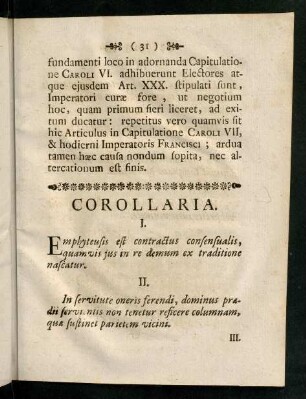 31-32, Corollaria