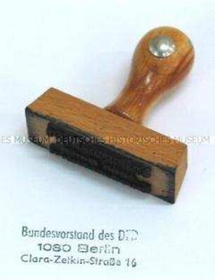 Handstempel des DFD-Bundesvorstandes