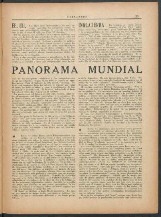 Panorama mundial