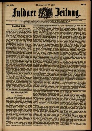 Ausgabe vom Montag, den 23. Juli 1888.