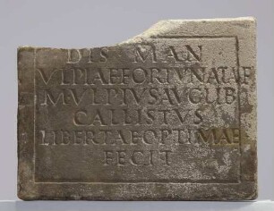 Grabinschrift der Ulpia Fortunata