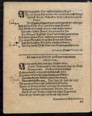 Ad amicum fratrem post mortem etiam desideratum.