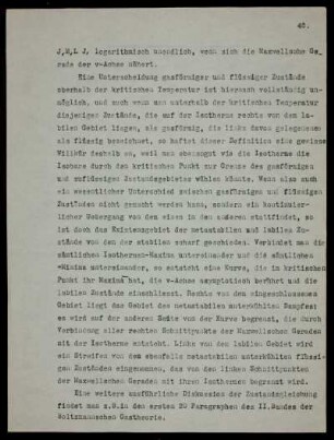 Gas und Flüssigkeit; metastabiles und stabiles Existenzgebiet; Literatur