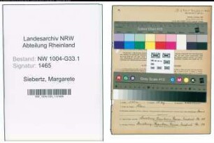 Entnazifizierung Margarete Siebertz , geb. 10.02.1899 (Lehrerin)
