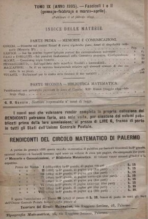 Indice delle materie.