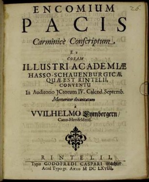 Encomium Pacis