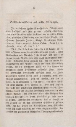 57-61 Selbst-Katechisation und milde Stiftungen