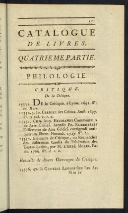 Philologie.