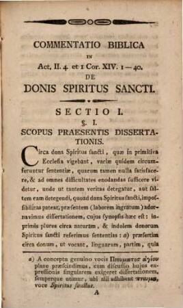 Commentatio biblica in Actorum II ... de Denis Spiritus Sancti