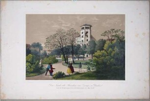 Nach dem Maiaufstand 1849, Blick in die Scheffelgasse und Wallstraße am Postplatz