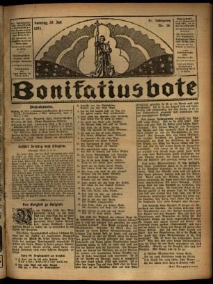 Ausgabe vom Sonntag, den 20. Juli 1924.