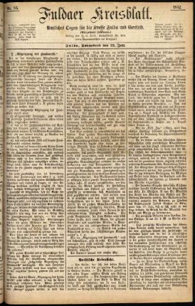 Ausgabe vom Samstag, den 22. Juli 1882.