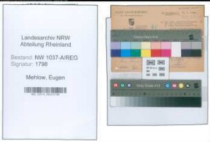 Entnazifizierung Eugen Mehlow , geb. 24.10.1903 ()