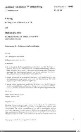 Drucksachen 4001-4100: Anträge, Anfragen, Gesetzentwürfe