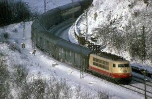 Geislinger Steige Lok 103 237 D-Zug Bahnpostwagen