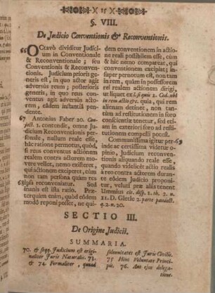 Sectio III. De Origine Judicii.
