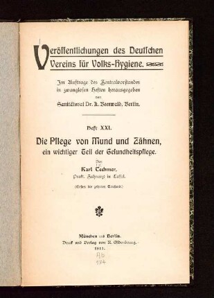 Die Pflege von Mund und Zähnen, ein wichtiger Teil der Gesundheitspflege