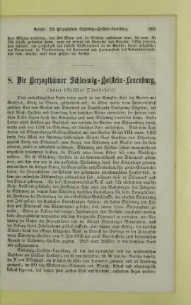 8. Die Herzogthümer Schleswig - Holstein - Lauenburg