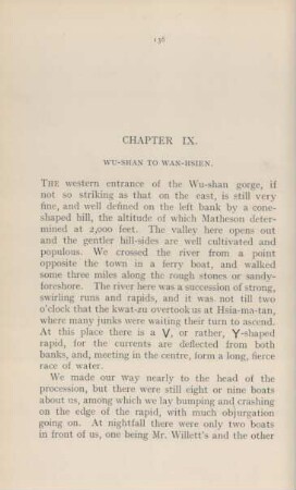 Chapter IX. Wu-shan to Wan-hsien