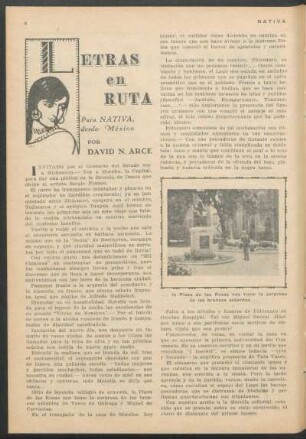 Letras en ruta : Para "Nativa", desde México
