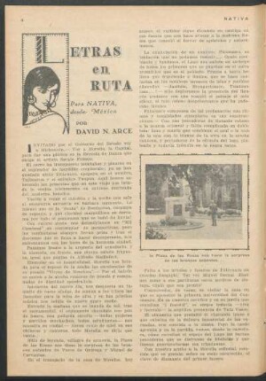 Letras en ruta : Para "Nativa", desde México