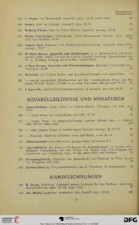 Aquarellbildnisse und Miniaturen (Nr. 138-146)