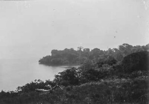 Insel : Blick über eine Insel in einem See, vermutlich die Insel Iwawa im Lake Kivu