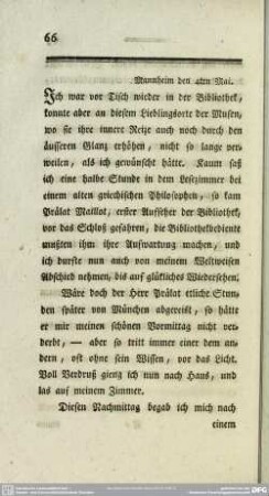 Mannheim den 4ten Mai