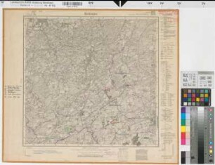 Katasteramt Schwelm  Ennepe-Ruhr-Kreis, Meßtischblatt Hattingen 4609, Farbige Einzeichnung mit Namensliste