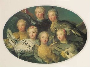 "HÜHNERBILD" DES HOFSTAATES VON KÖNIGIN LOVISA ULRIKA VON SCHWEDEN