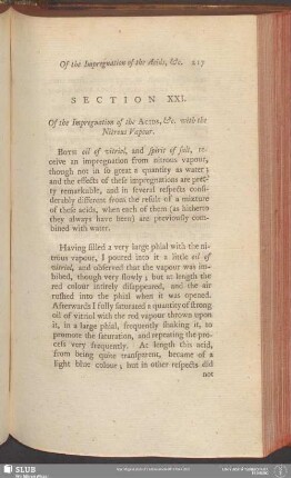 Section XXI. Of the Impregnation of the Acids, &c. with the Nitrous Vapour