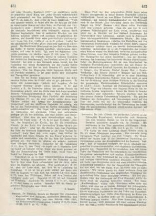 452-453 [Rezension] Lehmann, Alfred, Aberglaube und Zauberei