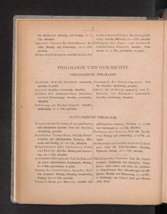 Philologie und Geschichte.