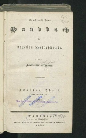 Theil 2: (Von 1811 bis 1816)