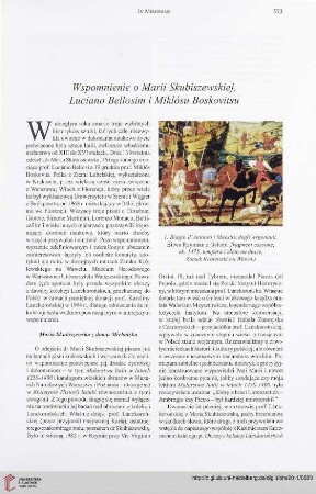73: Wspomnienie o Marii Skubiszewskiej, Luciano Bellosim i Miklósu Boskovitsu
